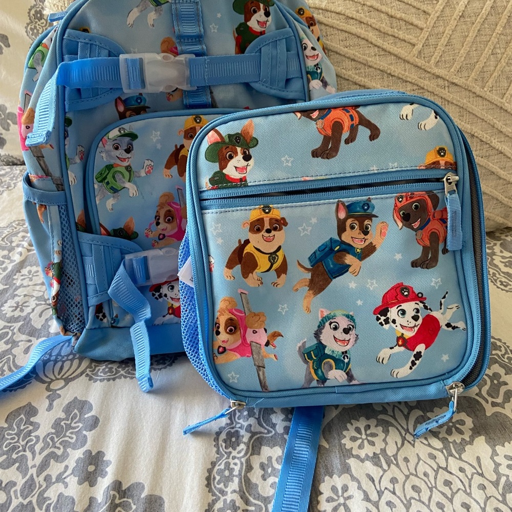 Pottery Barn Kids Paw Patrol Backpack and Lunchbox set